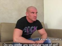 Hot Czech Milf agent bangs muscled guy