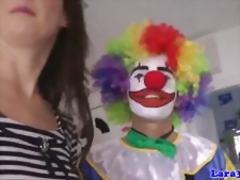 Bizarre british milf pussy fucked by clown