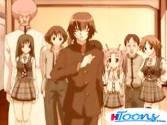 Hentai schoolgirl gets roughly banged in library